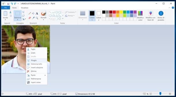 Come ritagliare foto con Paint