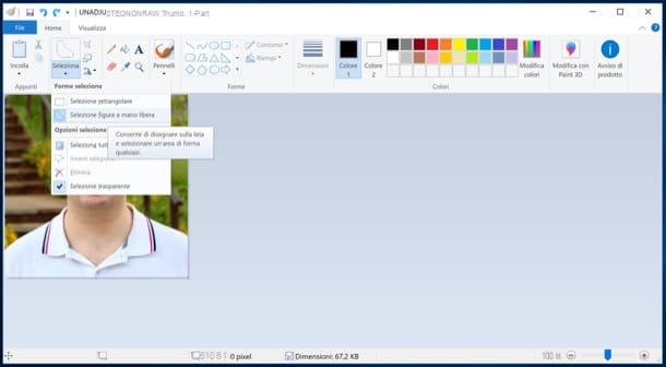 Come ritagliare foto con Paint