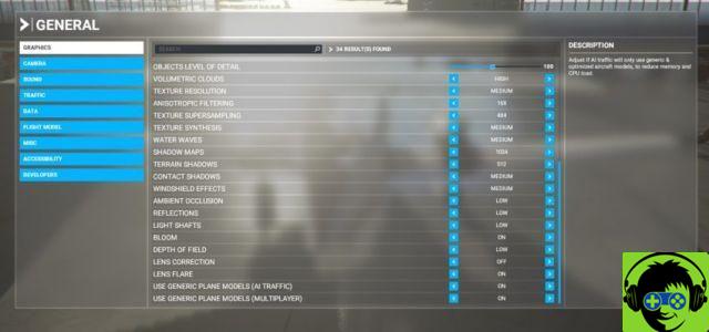 Como desativar a IA e o tráfego aéreo do jogador no Microsoft Flight Simulator
