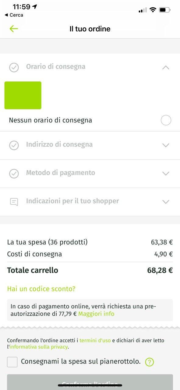 Compras online: Esselunga e Carrefour online haywire. Como fazer?