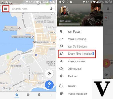 Google Maps: share location in real time