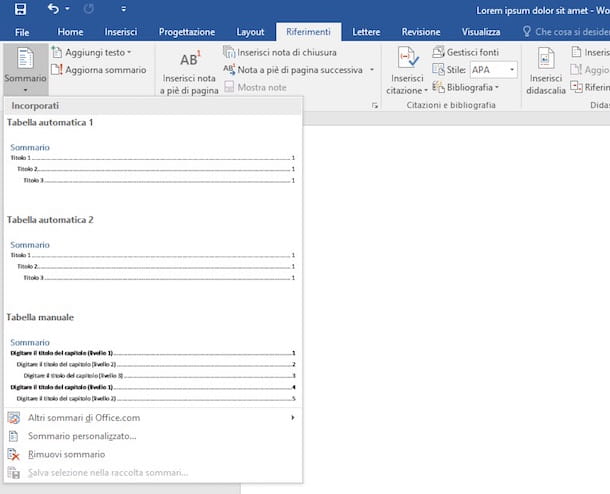 How to create Word index