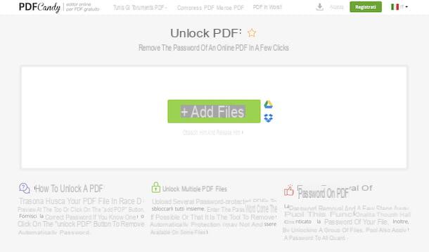 Come rimuovere password PDF