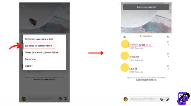 How to pin a comment on a TikTok video?