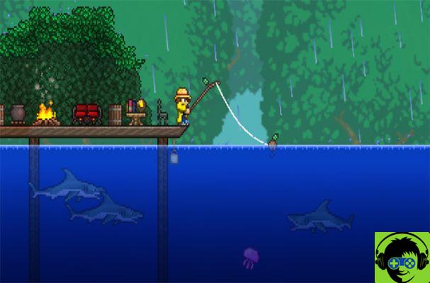 Cómo conseguir cebo de pesca Terraria