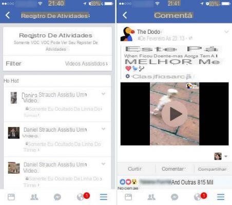 Classifique as postagens do Facebook por 