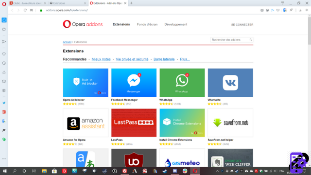 Como gerenciar extensões do Opera?