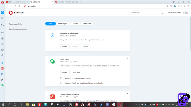 Como gerenciar extensões do Opera?