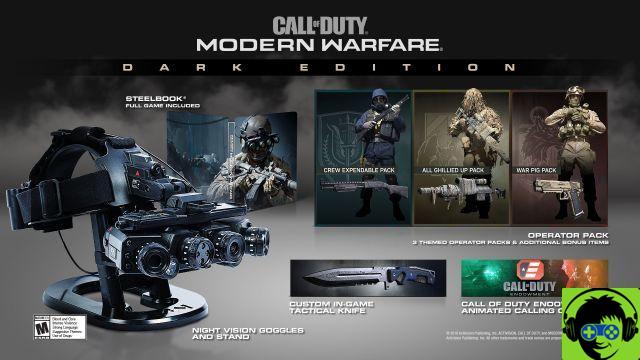 CoD Modern Warfare pre-order editions