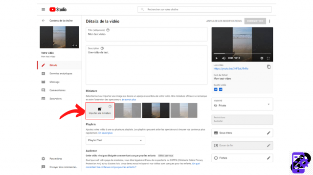 Como adicionar uma miniatura a um vídeo do YouTube?