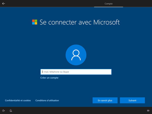 Install Windows 10 without a Microsoft account