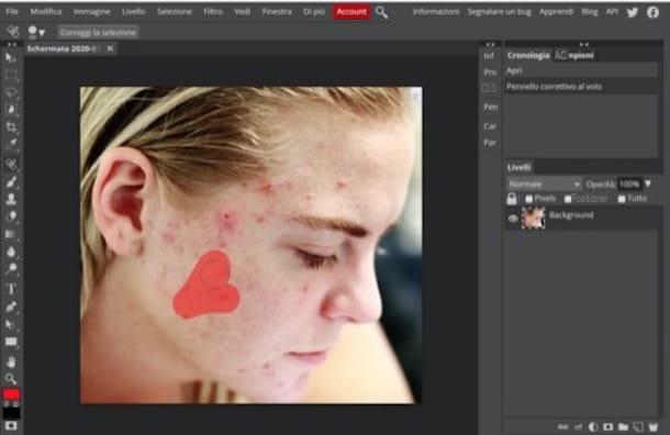 How to remove pimples from photos