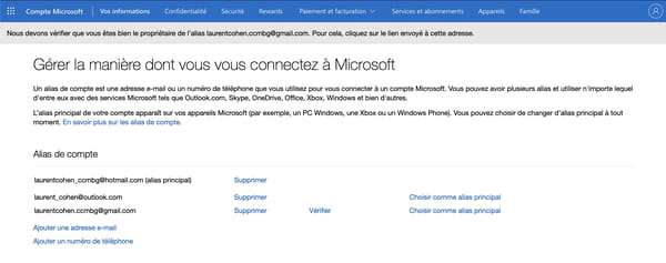 Dirección de cuenta de Microsoft: cómo cambiar el correo electrónico