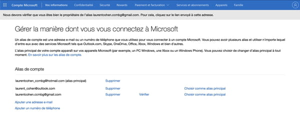 Microsoft account address: how to change email