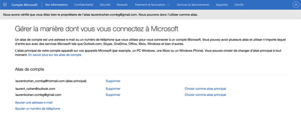 Microsoft account address: how to change email