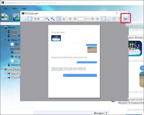 Cómo imprimir Facebook Messenger Chat desde PC / Mac -