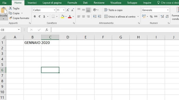 How to create a calendar in Excel