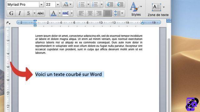 How to write curved text in Word?