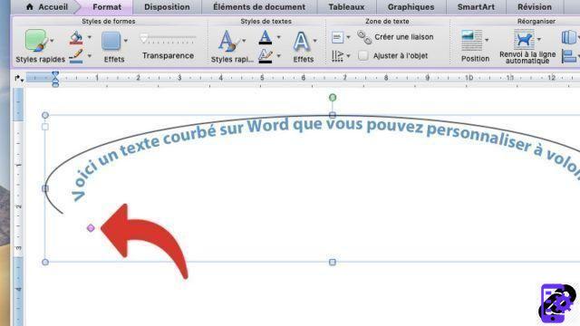How to write curved text in Word?