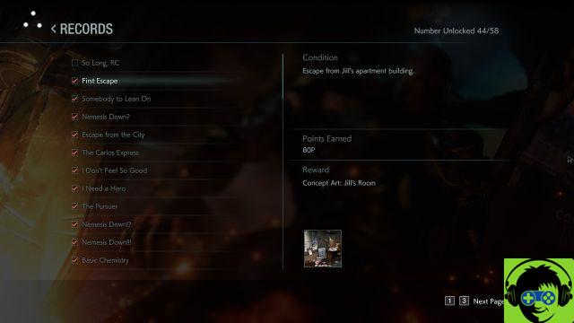 Resident Evil 3 - Elenco dei record: cosa sono le registrazioni