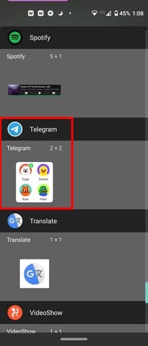 How to add and customize Telegram widgets