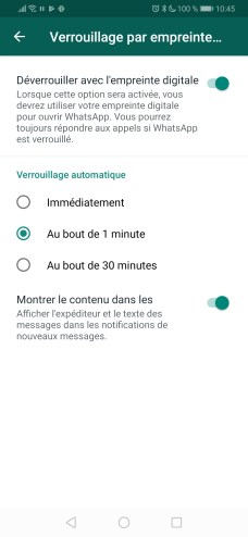 WhatsApp: how to activate fingerprint unlock on Android