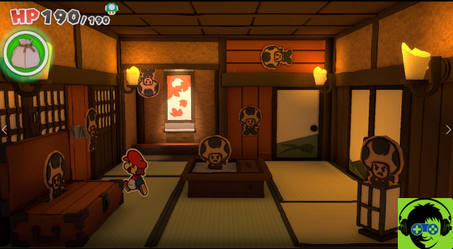 Las 25 ubicaciones de Ninja Toad en la casa de trucos de Ninja Attraction - Paper Mario The Origami King