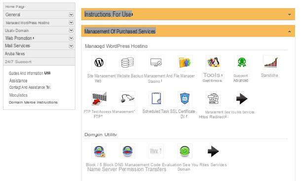 Guia de hospedagem do Aruba WordPress