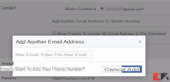 Change Facebook email