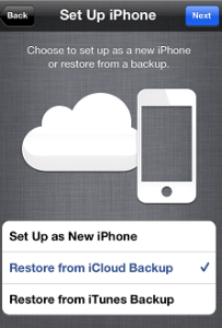 Use o iCloud para transferir dados entre dois iPhones