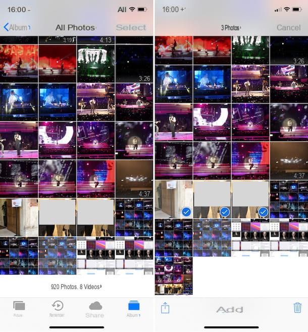 How to select all photos in iCloud