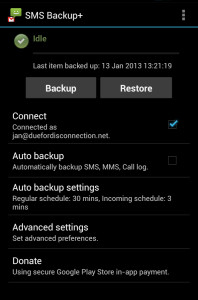 App Gratuito por Backup SMS Android