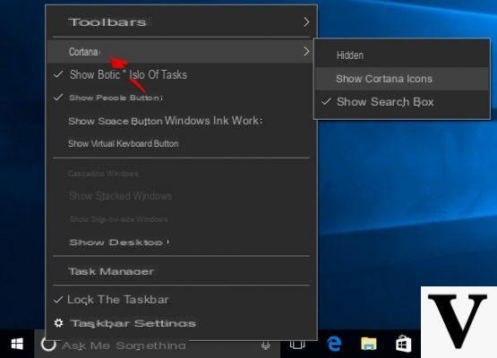 How to change the size of the icons in the taskbar in Windows 10
