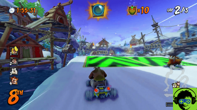 Análise de combustível movido a nitrogênio Crash Team Racing