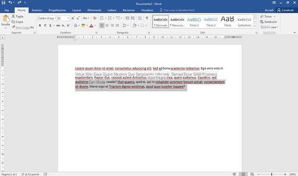 Come barrare una parola in Word