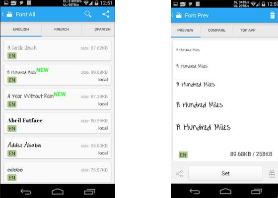 Las 5 mejores fuentes para Android