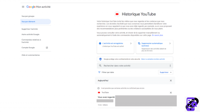 Como verificar seu histórico do YouTube?