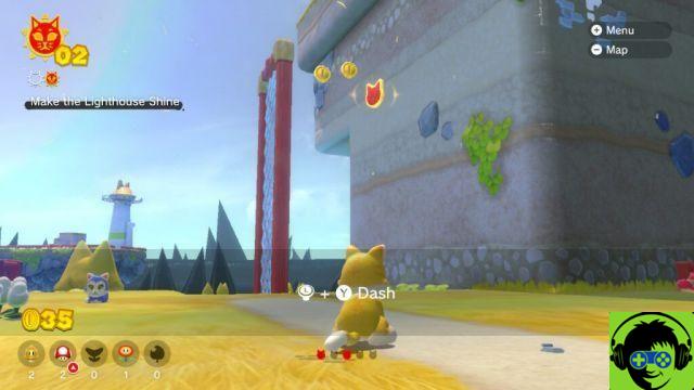 Mario 3D World: Bowser's Fury - How To Make All Cats Glow | 100% Scamper Shores Guide