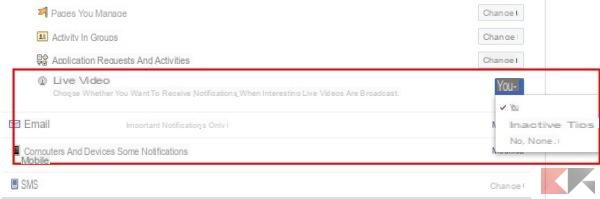Come bloccare le notifiche delle dirette live di Facebook