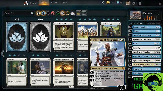 MTG Arena - Control UW Guia de Construçâo de Decks