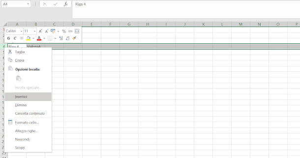 Como adicionar linhas no Excel