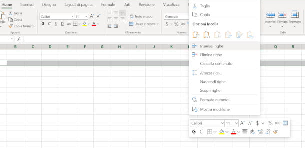 Como adicionar linhas no Excel