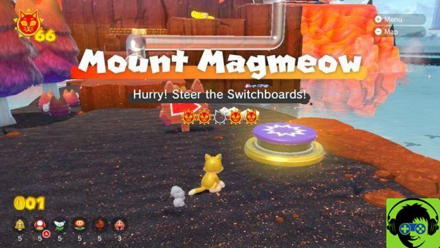 Mario 3D World: La furia de Bowser - Cómo hacer brillar a todos los gatos | Guía 100% para Mount Magmeow