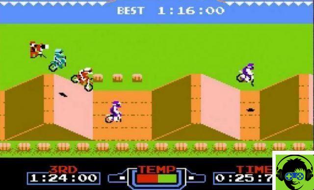 Excitebike NES cheats and codes