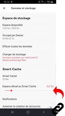 How to manage data storage on Deezer?