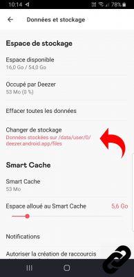How to manage data storage on Deezer?
