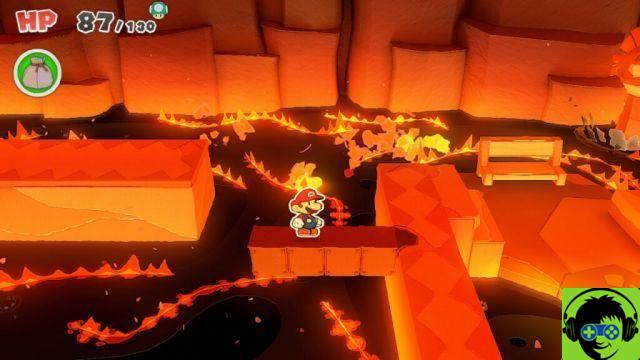 Paper Mario: The King of Origami - Todas as 4 torres de joias | Passo a passo da Caverna Vellumental do Fogo