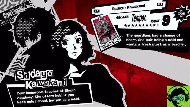 Persona 5 Royal - Guía para el confidente Sadayo Kawakami (Templanza)