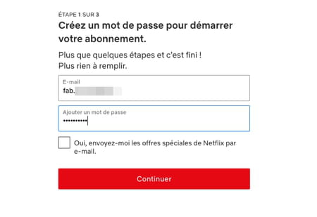 Netflix user profile: create, modify, delete