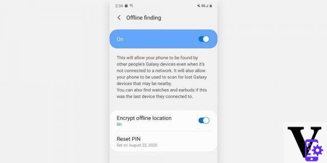 Samsung, the “Find My Phone” feature is also available offline